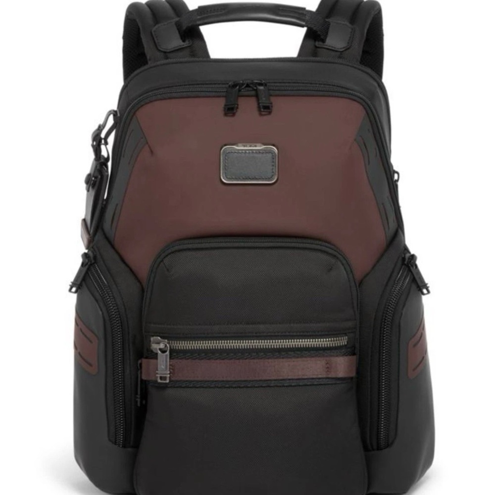Men's Black and Brown Backpack